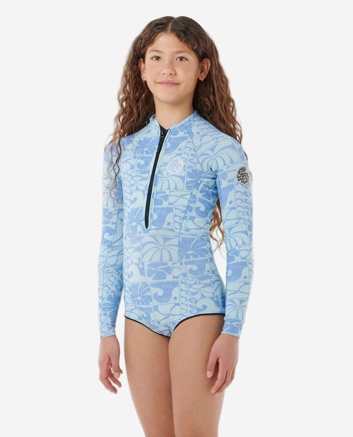 Girls G-Bomb 1.5mm Front Zip Long Sleeve Springsuit Kids Wetsuit
