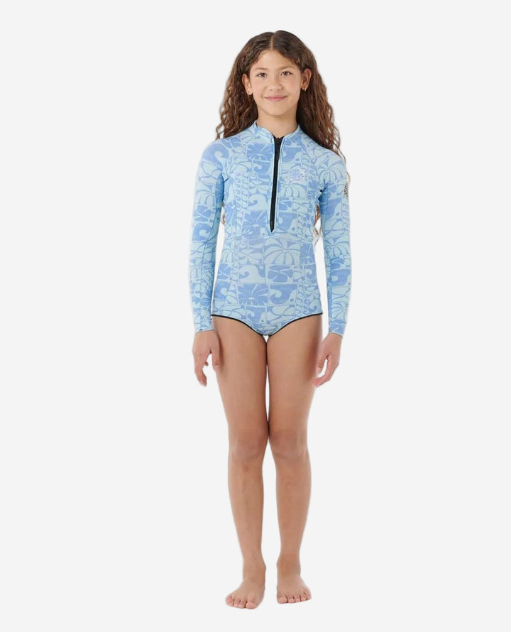 Girls G-Bomb 1.5mm Front Zip Long Sleeve Springsuit Kids Wetsuit