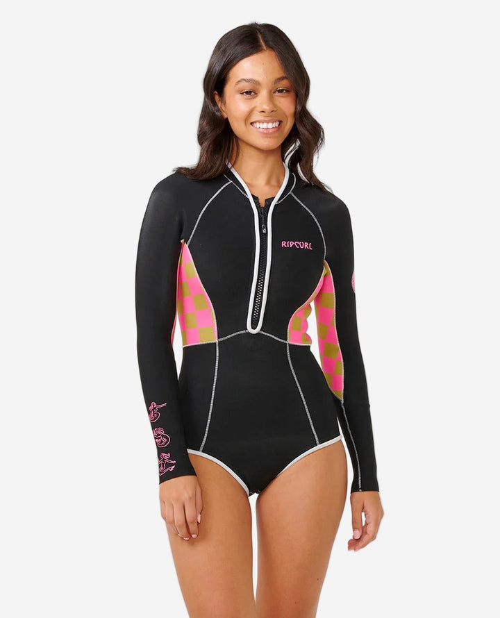 Womens G-Bomb 1.5mm Front Zip Long Sleeve Springsuit Wetsuit