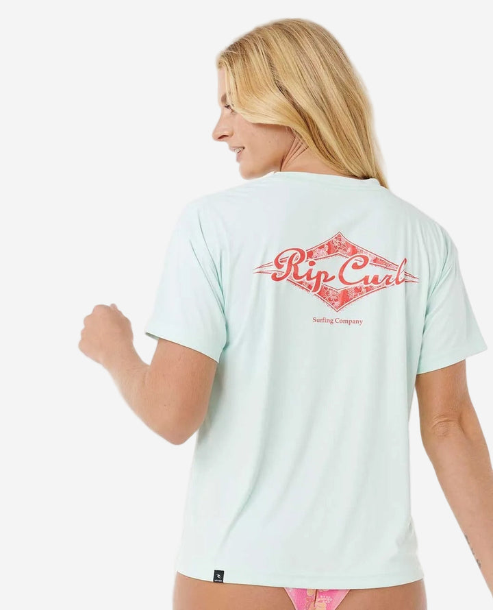 Womens Aloha Keepsakes Short Sleeve Surf Lite Rash Vest