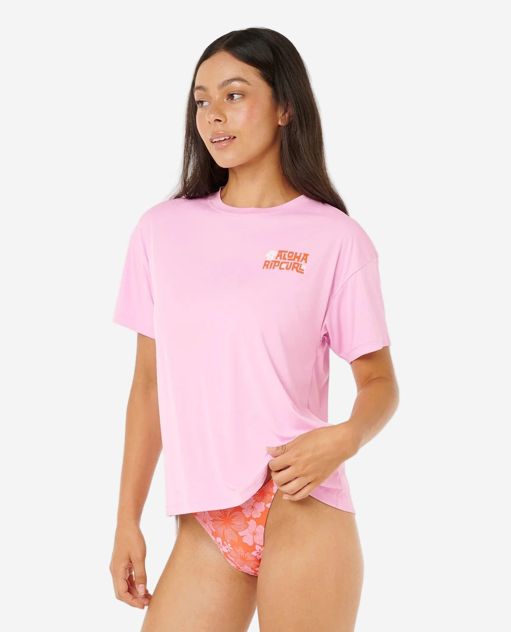 Womens Aloha State Surflite Short Sleeve UPF Rash Tee