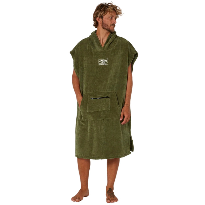 Mens Corp Hooded Towel Poncho