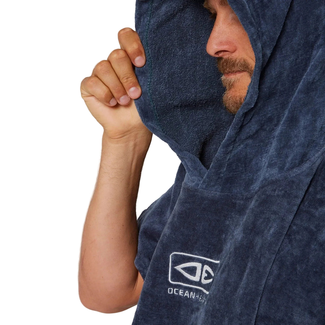 Mens Corp Hooded Towel Poncho
