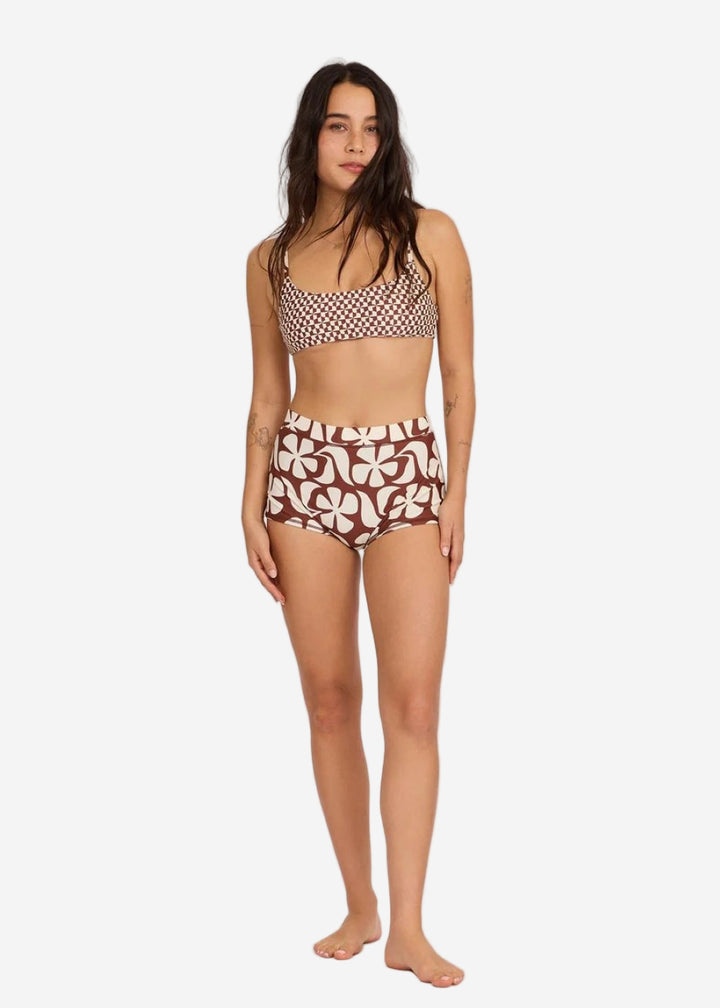 See Ya' Later High Waisted Swim Shorts