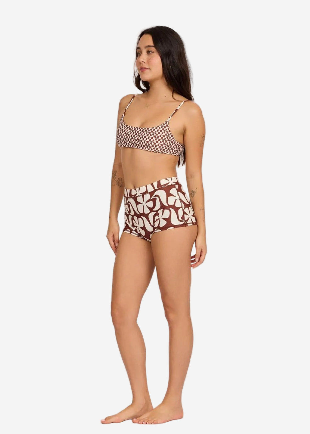 See Ya' Later High Waisted Swim Shorts