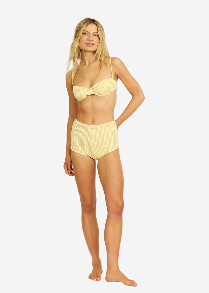 Cross Step High Waisted Swim Short