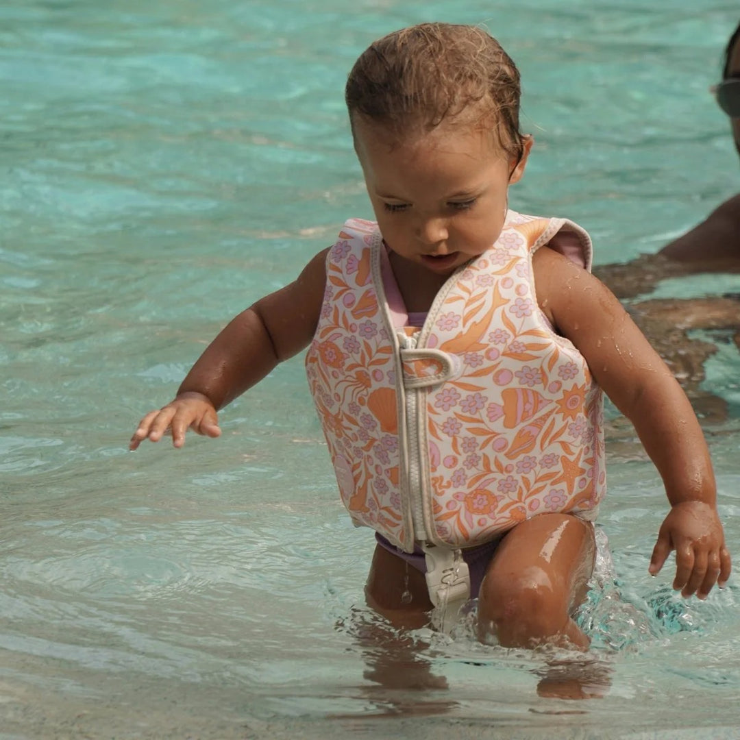 Kids Swim Vest - Ocean Magic Pink 3D
