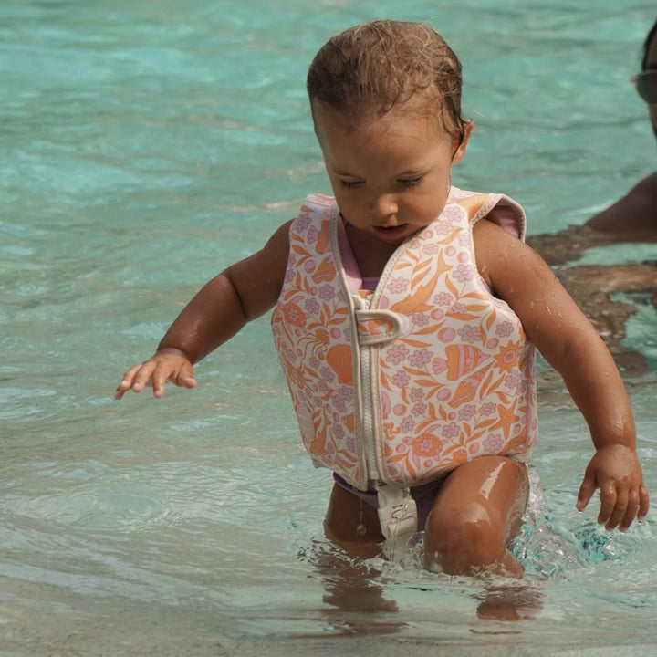 Kids Swim Vest - Ocean Magic Pink 3D