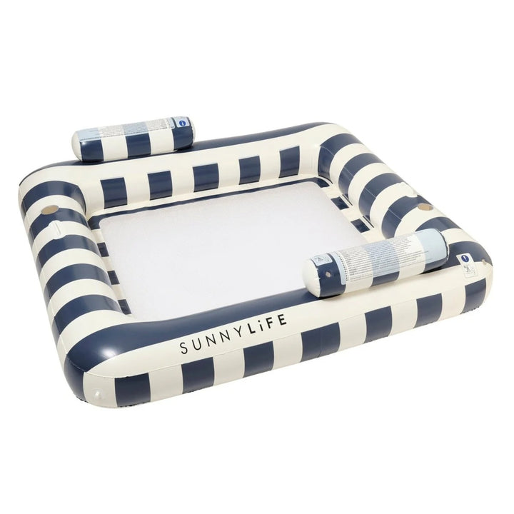 Deluxe Twin Hammock Float - Le Weekend Navy Stripe