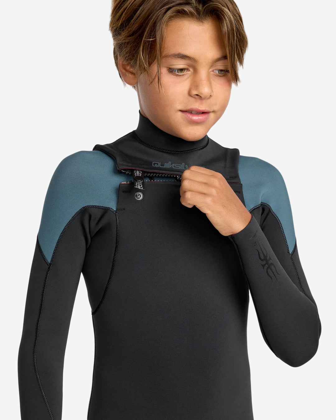 Boys Mercury 3/2 Chest Zip Kids Steamer Wetsuit
