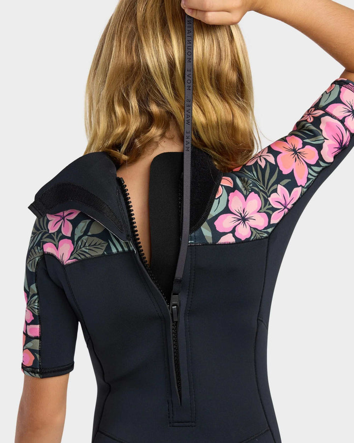 Girls Swell Natural 2/2 Back Zip Springsuit Kids Wetsuit