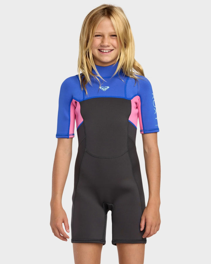 Girls Prologue 2/2 Back Zip Short Sleeve Springsuit Kids Wetsuit