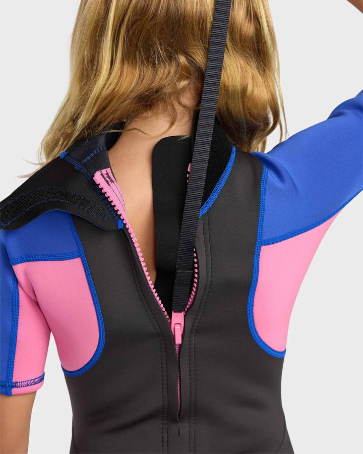 Girls Prologue 2/2 Back Zip Short Sleeve Springsuit Kids Wetsuit