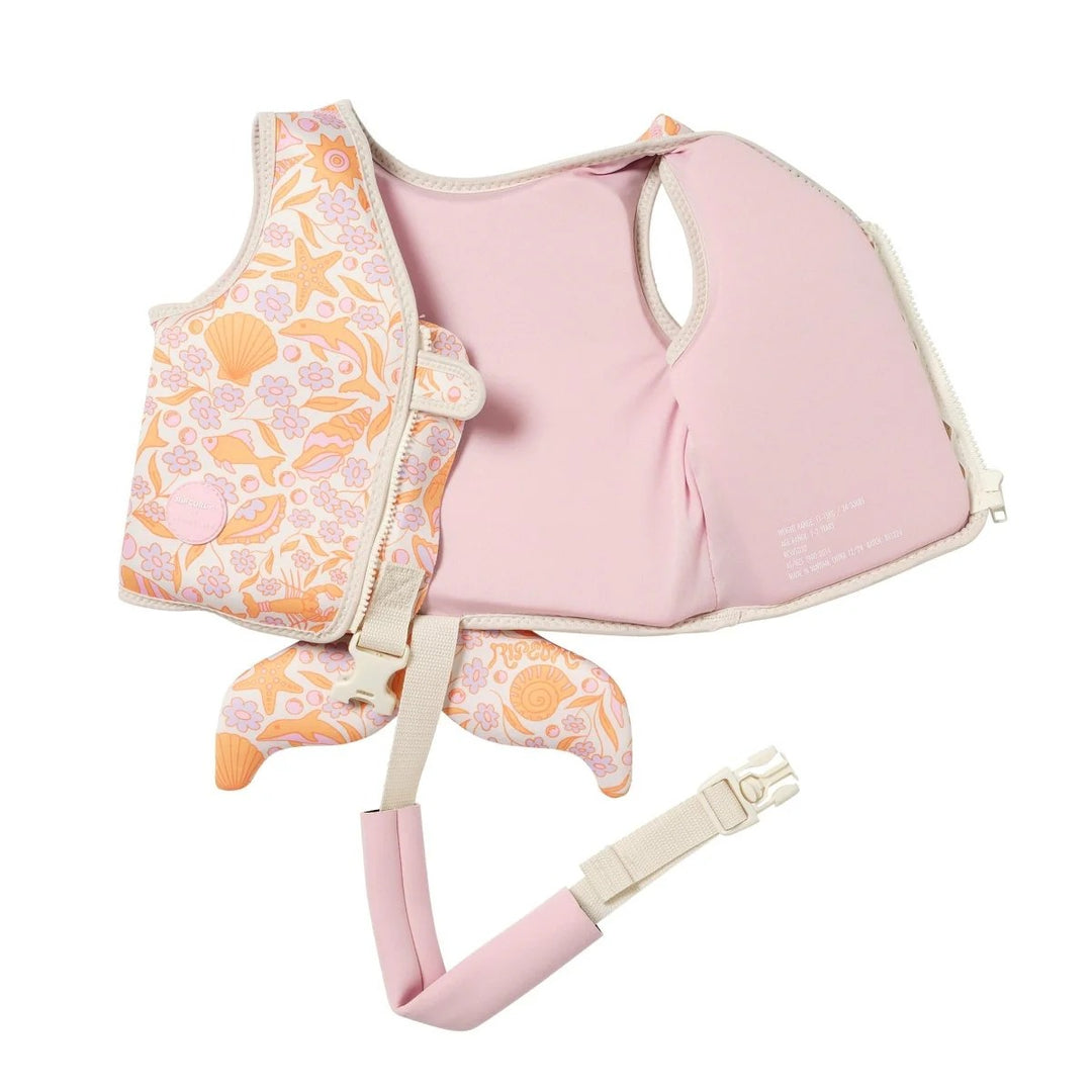 Kids Swim Vest - Ocean Magic Pink 3D