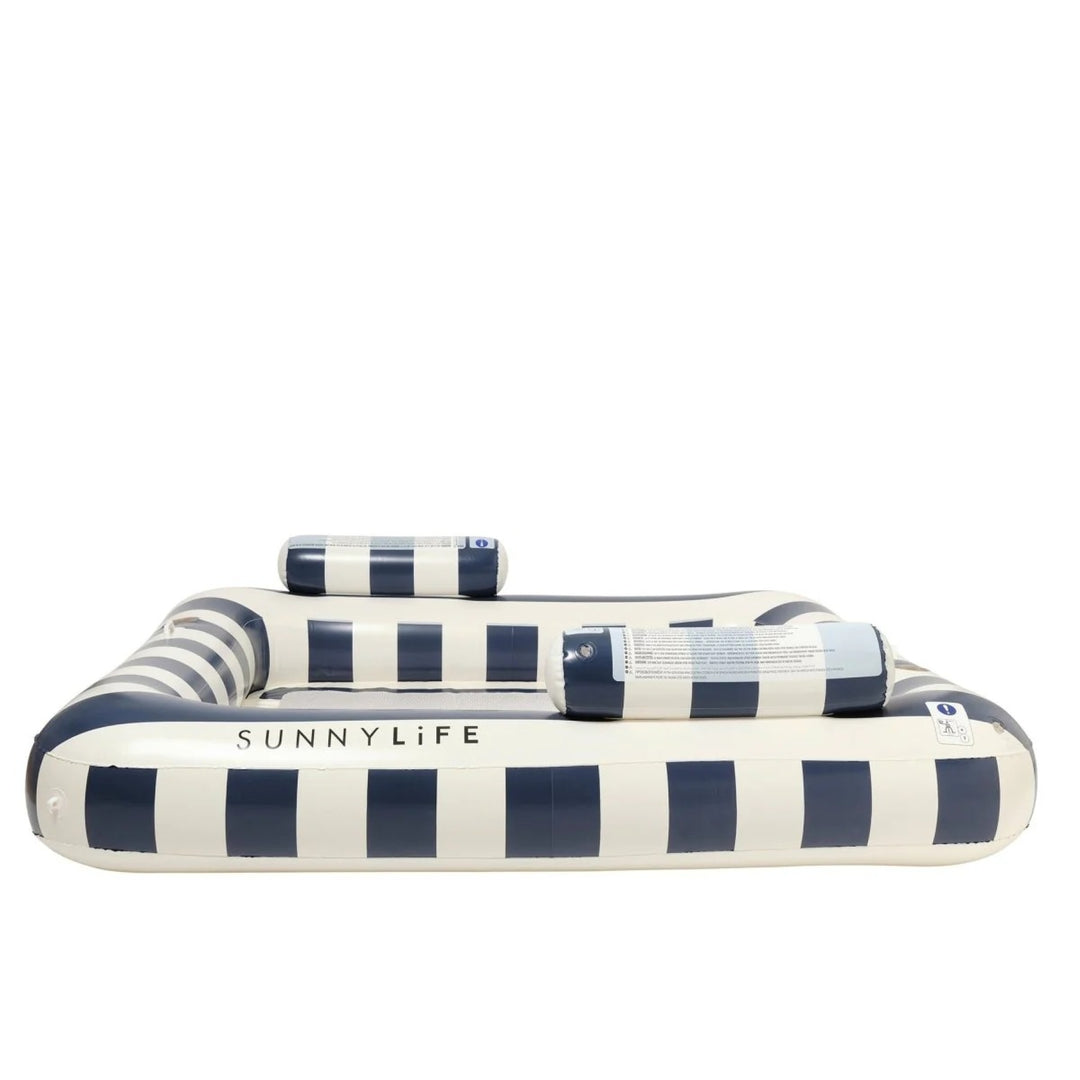 Deluxe Twin Hammock Float - Le Weekend Navy Stripe