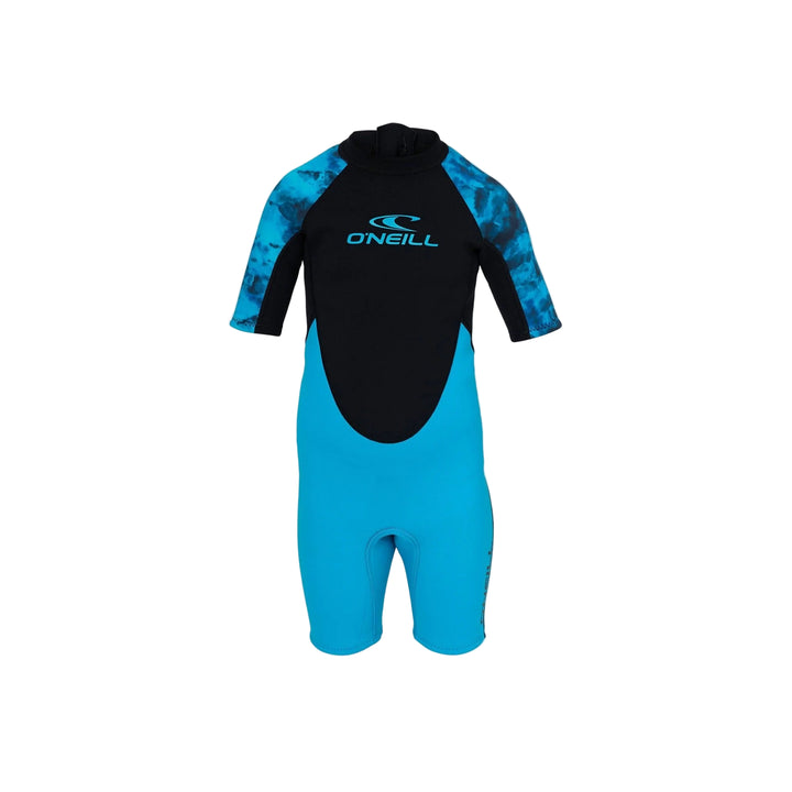 Boys Toddler Reactor 2mm Print Back Zip Short Sleeve Kids Springsuit Wetsuit