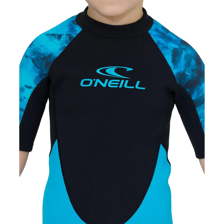 Boys Toddler Reactor 2mm Print Back Zip Short Sleeve Kids Springsuit Wetsuit