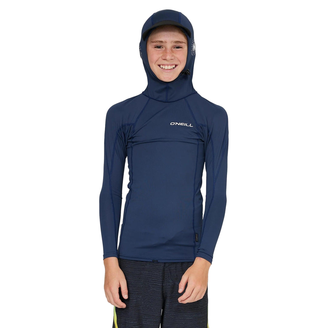 Boys TRVLR Long Sleeve Hooded Kids Rash Vest