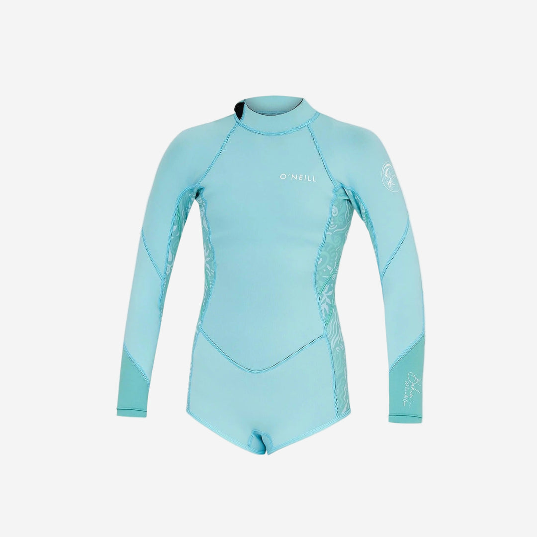 Girls Bahia 2mm Back Zip Long Sleeve Swim Bottom Kids Springsuit