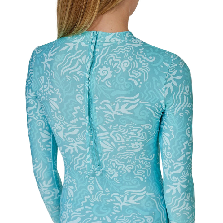 Girls Bahia Lycra Back Zip Long Sleeve Kids Surfsuit