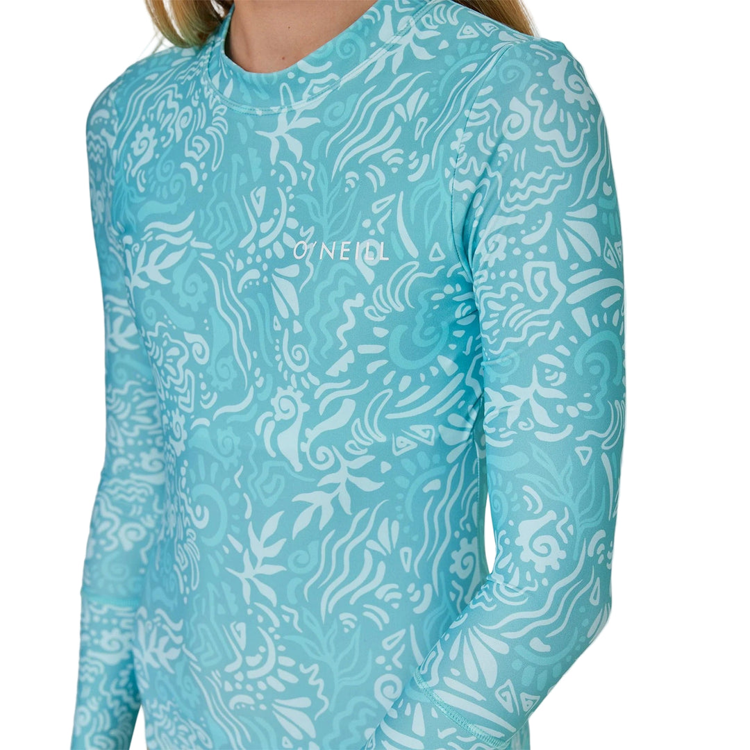 Girls Bahia Lycra Back Zip Long Sleeve Kids Surfsuit