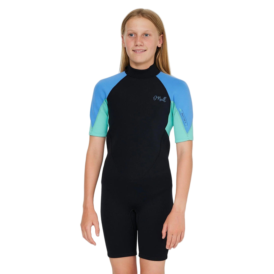 Girls Reactor II 2mm Back Zip Short Sleeve Springsuit