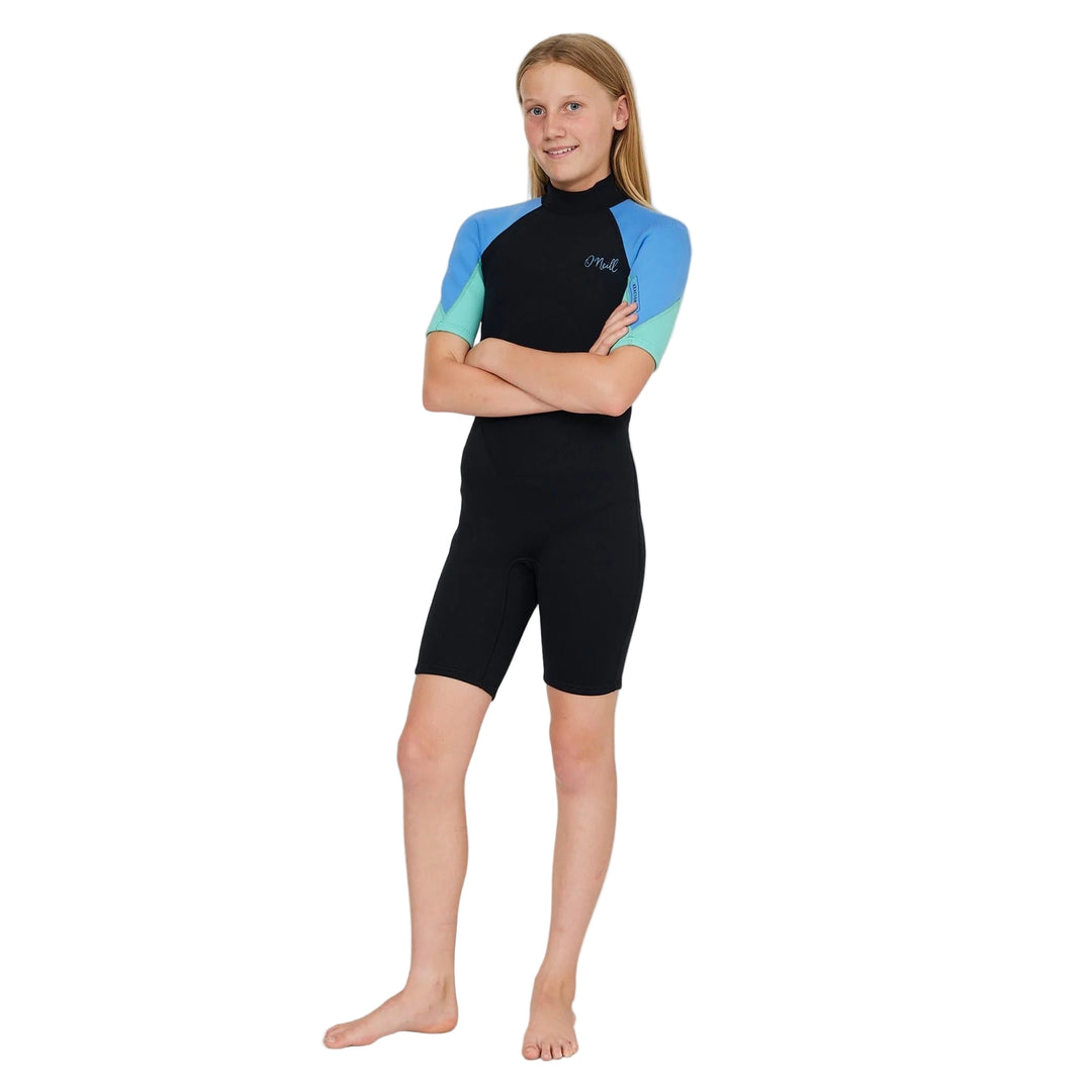 Girls Reactor II 2mm Back Zip Short Sleeve Springsuit