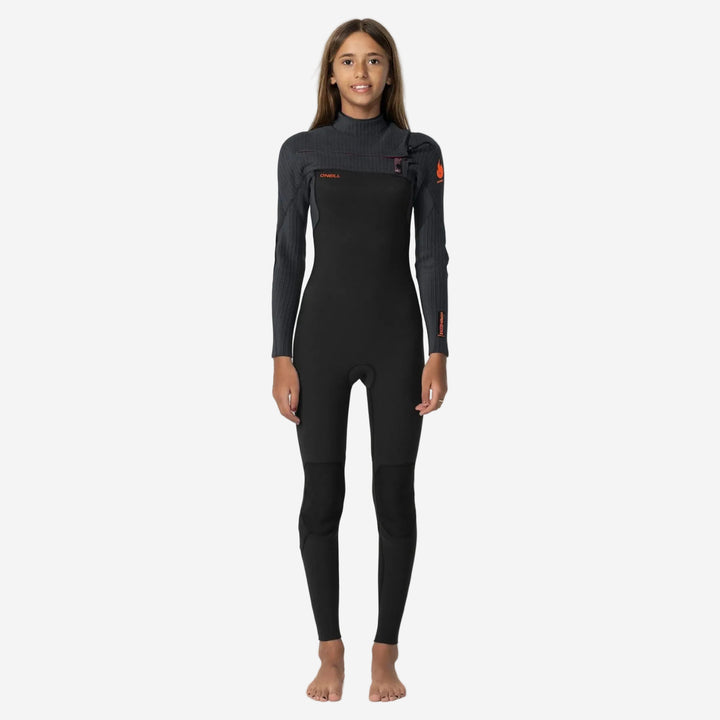 Boys HyperFire 3/2 Chest Zip Steamer Kids Wetsuit