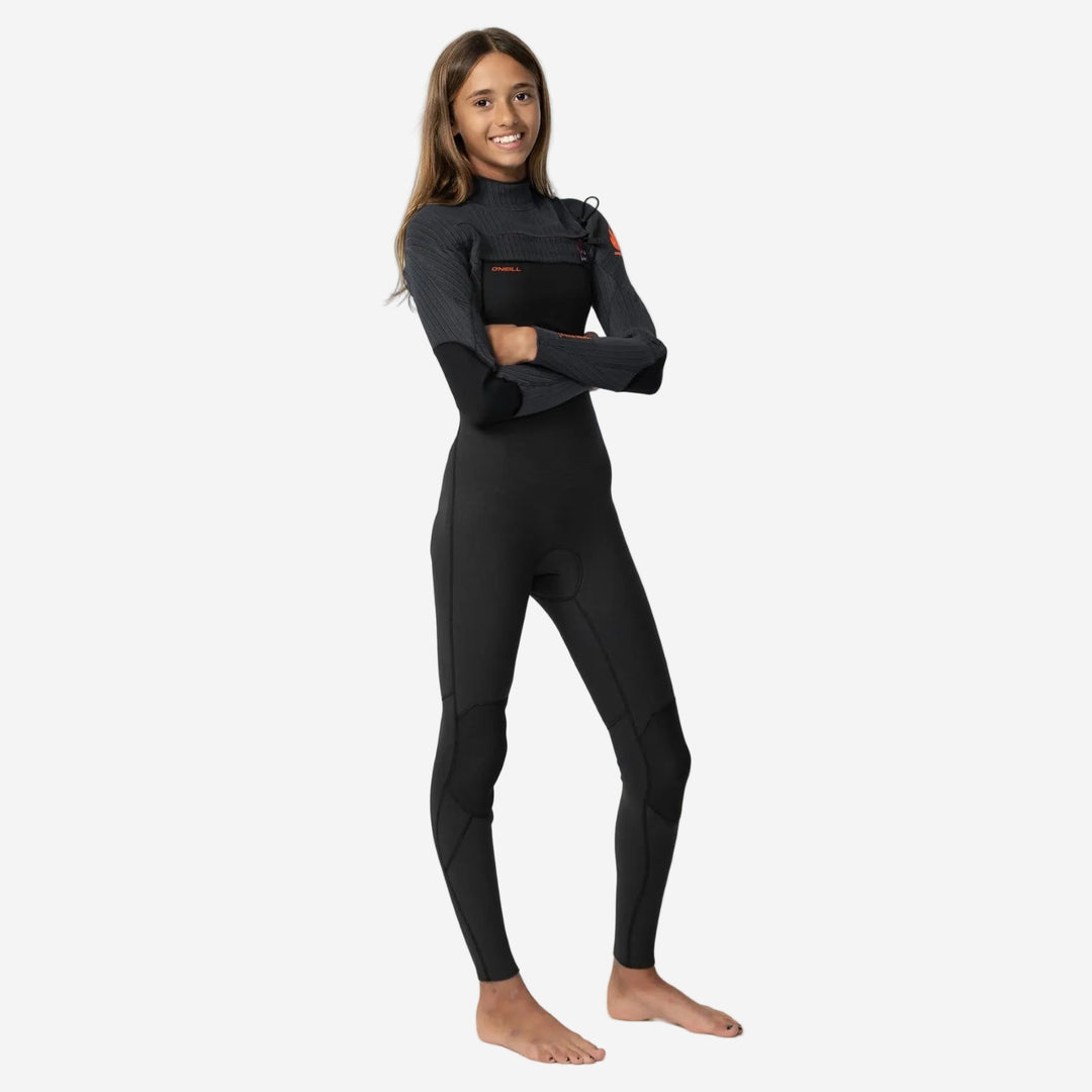Boys HyperFire 3/2 Chest Zip Steamer Kids Wetsuit