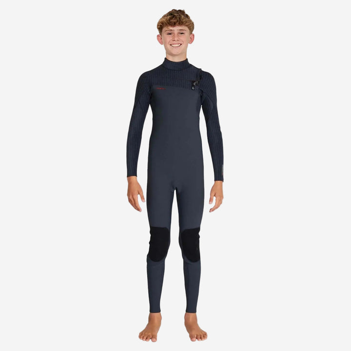 Boys HyperFire 3/2 Chest Zip Steamer Kids Wetsuit