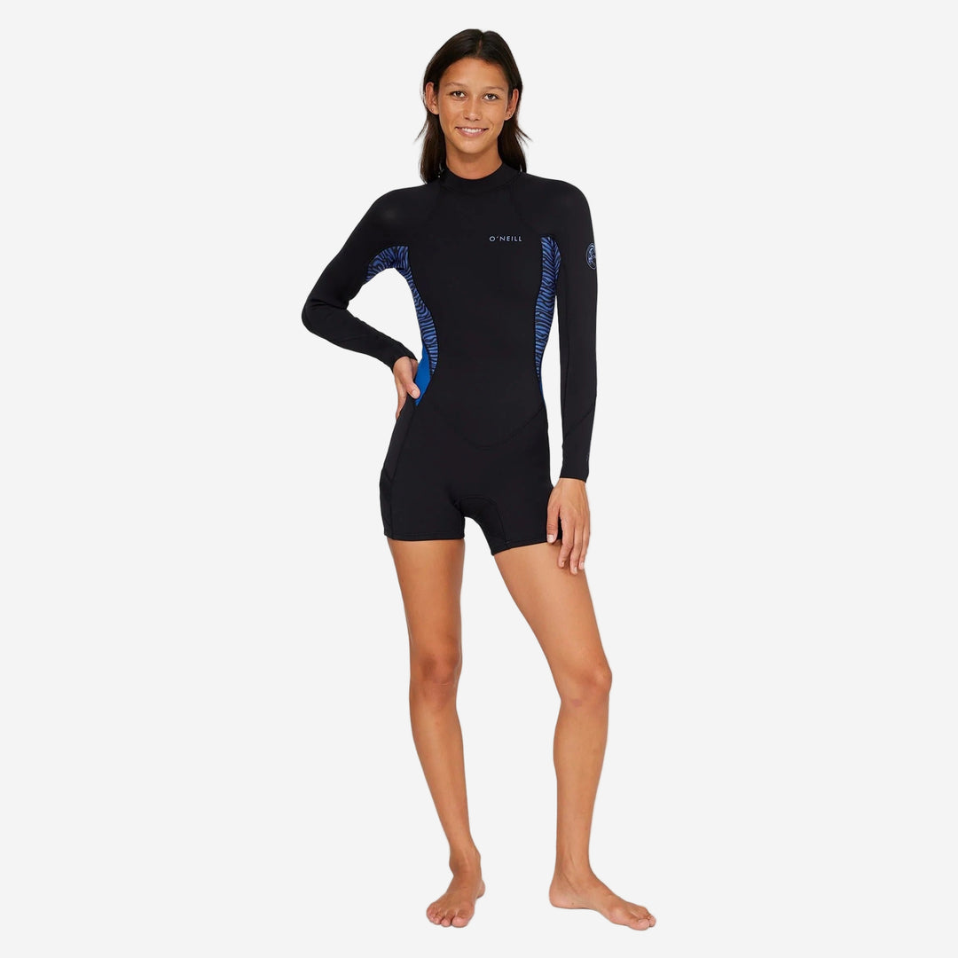 Womens Bahia 2mm Back Zip Long Sleeve Boyleg Springsuit Wetsuit