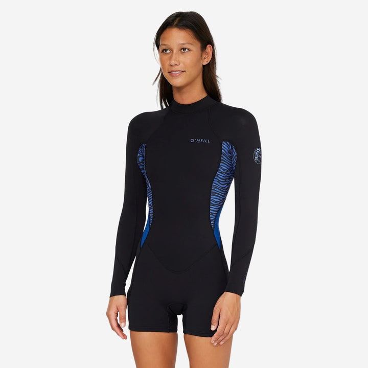Womens Bahia 2mm Back Zip Long Sleeve Boyleg Springsuit Wetsuit