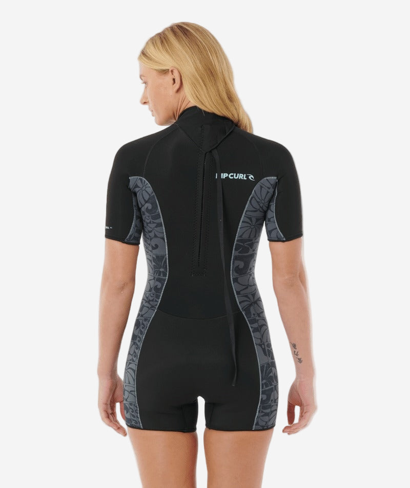 Womens Dawn Patrol 2/2 Back Zip Short Sleeve Eco Springsuit Wetsuit