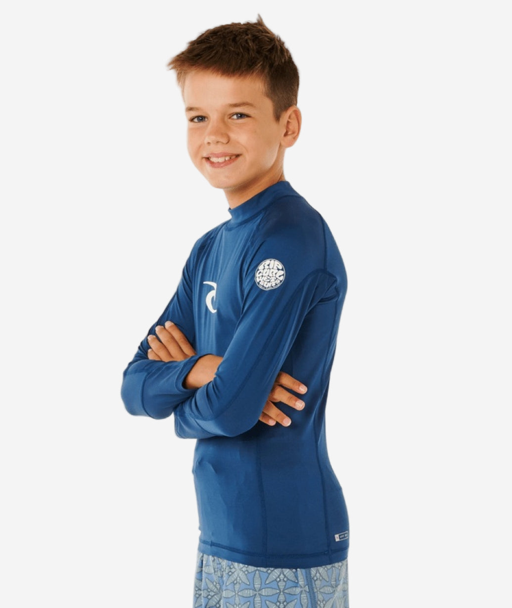 Boys Waves UPF Long Sleeve Kids Rash Vest
