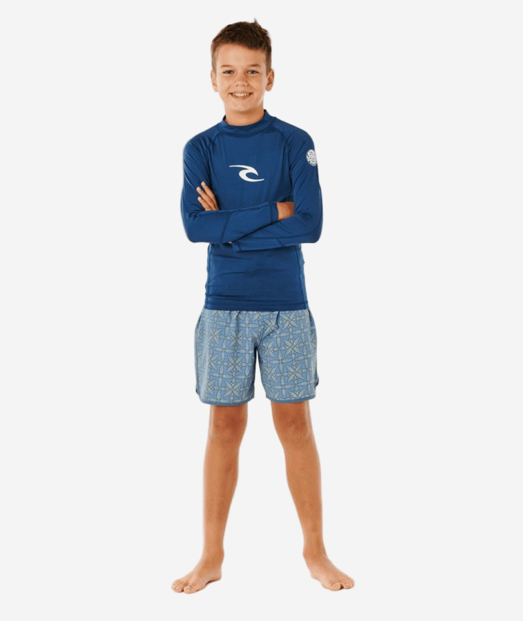 Boys Waves UPF Long Sleeve Kids Rash Vest