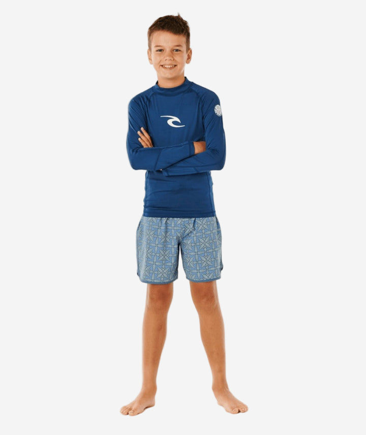 Boys Waves UPF Long Sleeve Kids Rash Vest
