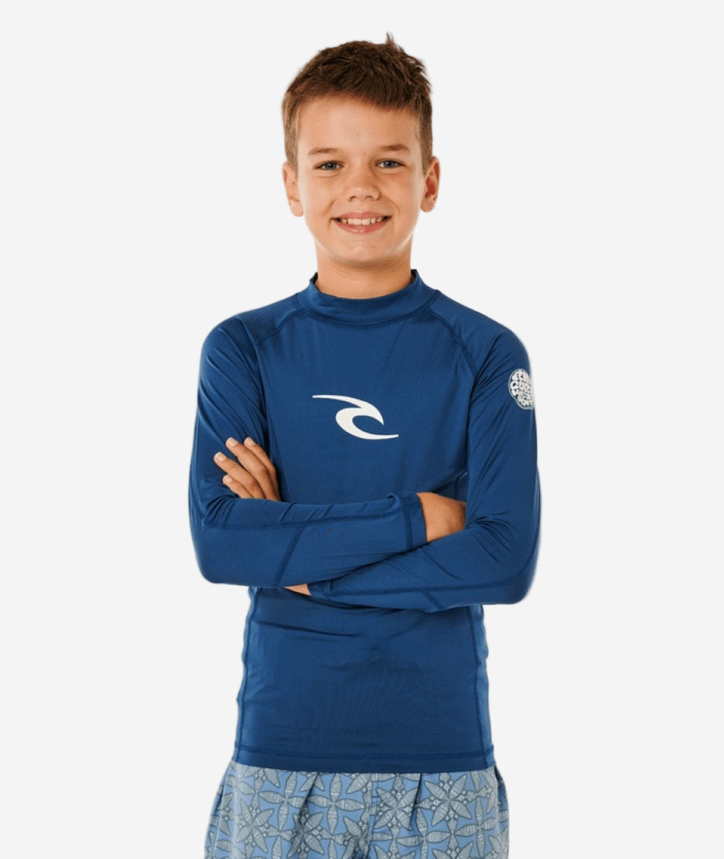 Boys Waves UPF Long Sleeve Kids Rash Vest