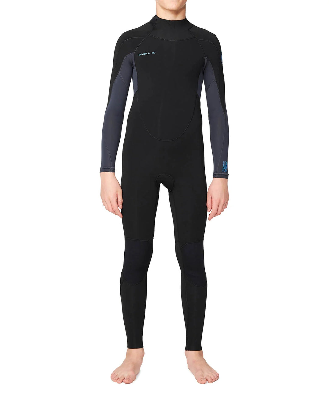 Boys Defender 3/2 Back Zip Steamer Kids Wetsuit - Black Gunmetal