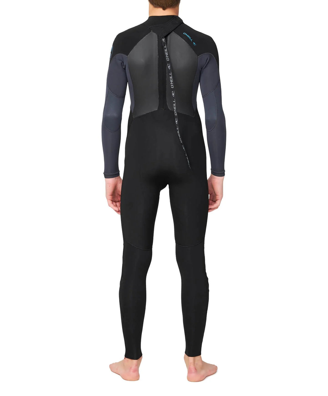 Boys Defender 3/2 Back Zip Steamer Kids Wetsuit - Black Gunmetal