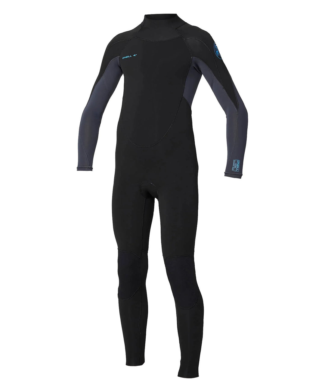 Boys Defender 4/3 Back Zip Steamer Kids Wetsuit - Black Gunmetal