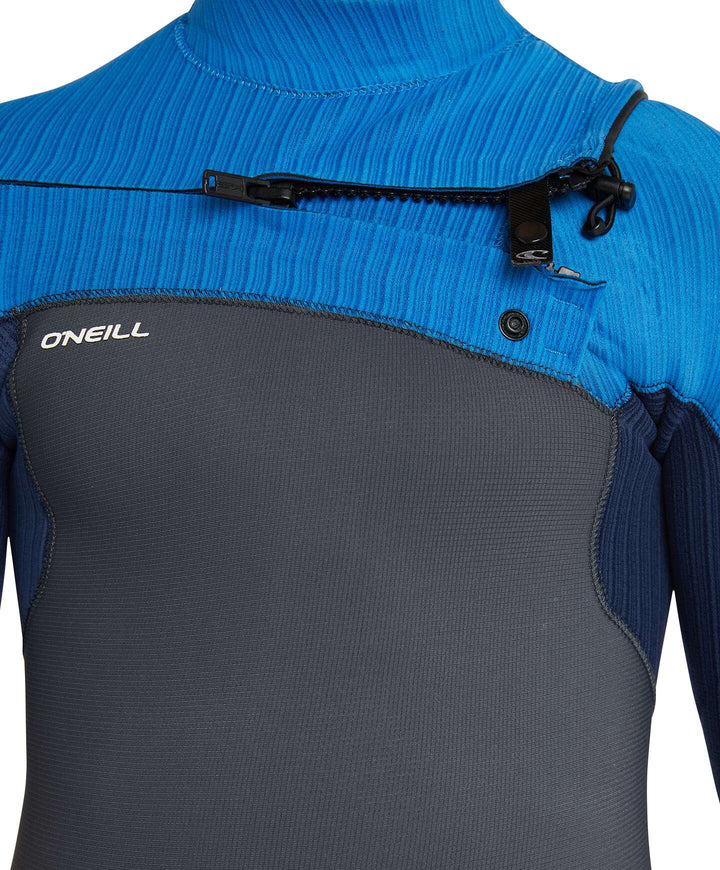 Boys Hyperfreak 2mm Chest Zip Springsuit Kids Wetsuit - Graphite/Bali Blue/Navy