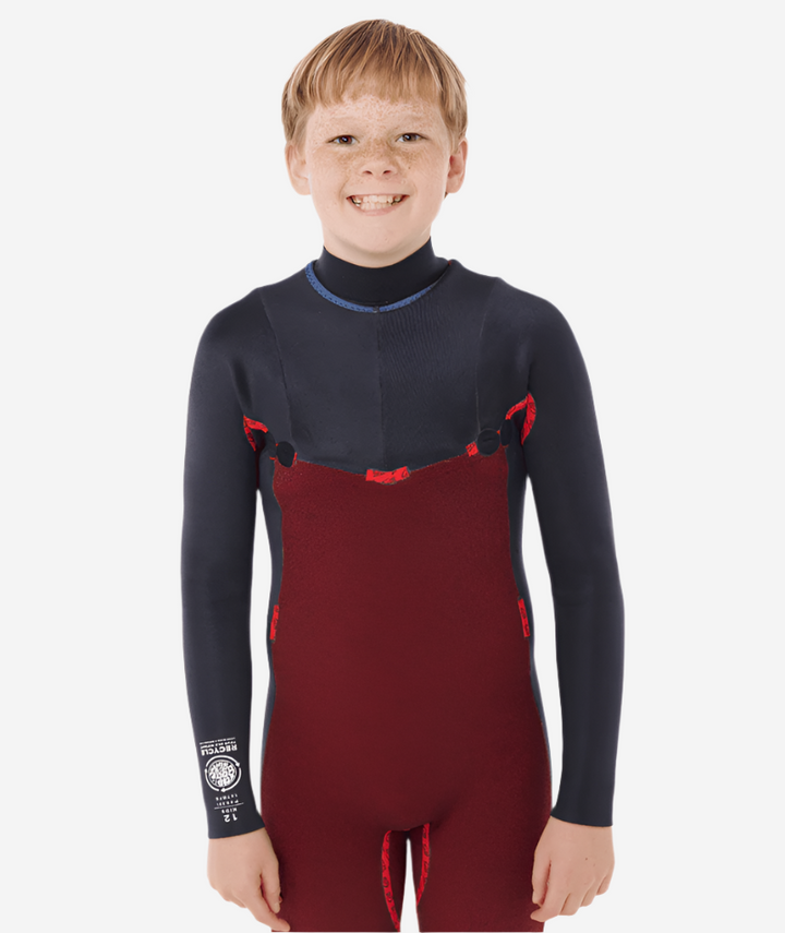 Boys Dawn Patrol 3/2 Chest Zip Kids Steamer Wetsuit