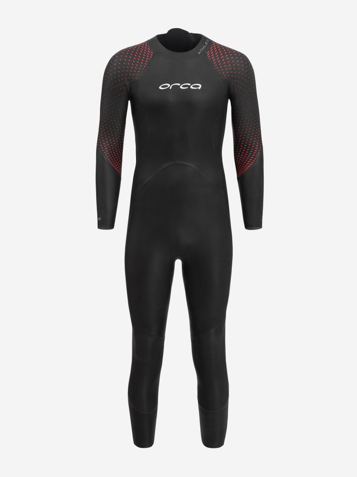 Athlex Float Mens Swimming Wetsuit - Black/Red