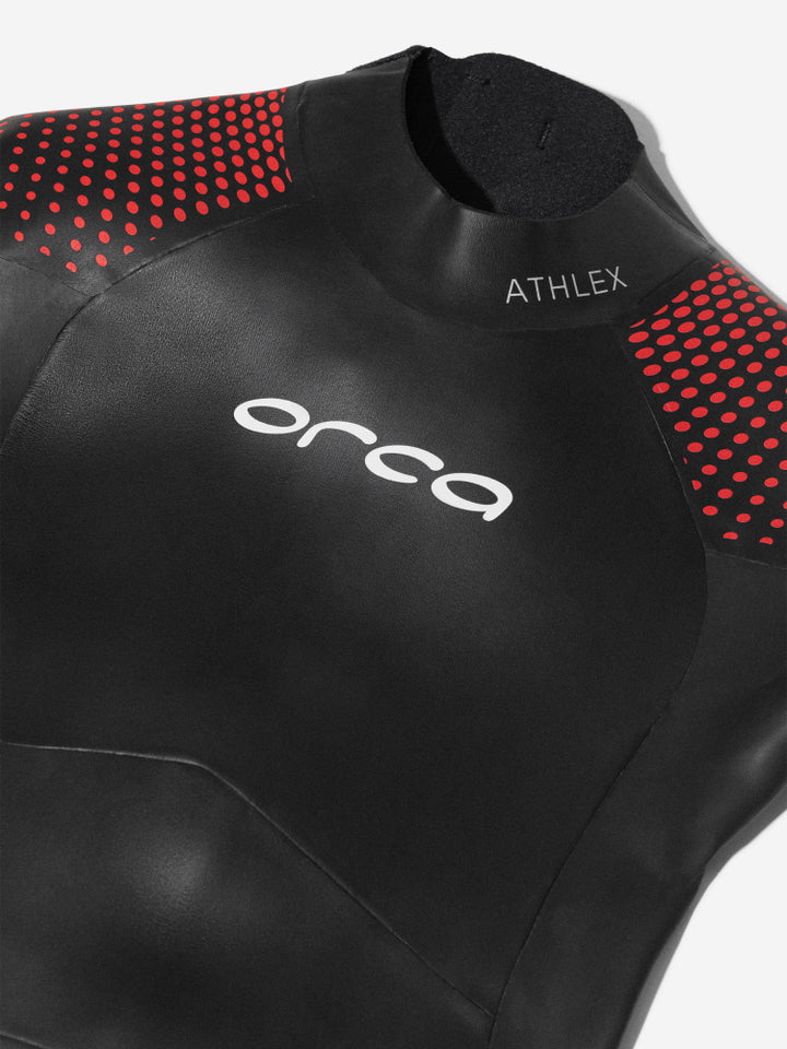 Athlex Float Mens Swimming Wetsuit - Black/Red