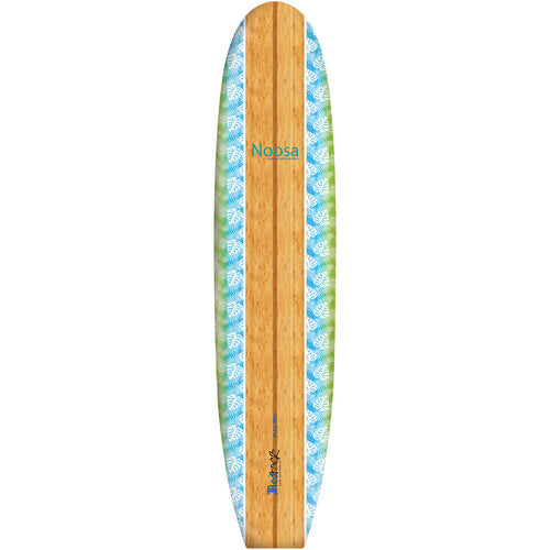 Noosa Malibu Woodgrain Surfboard - 7'0