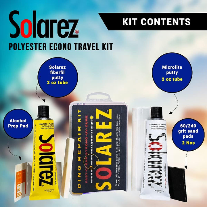 Polyester Surfboard Repair Econo Travel Kit