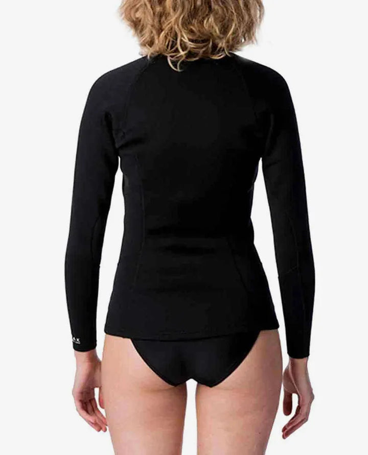 Ladies Energy Long Sleeve Womens Wetsuit Top - Black