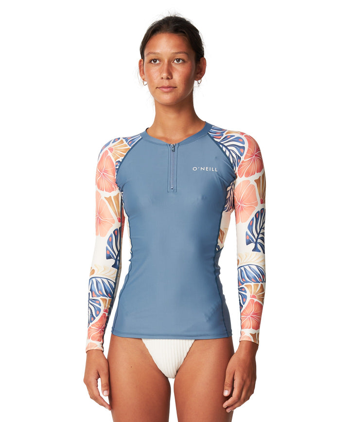Womens Bahia 1/4 Zip Long Sleeve Rash Vest