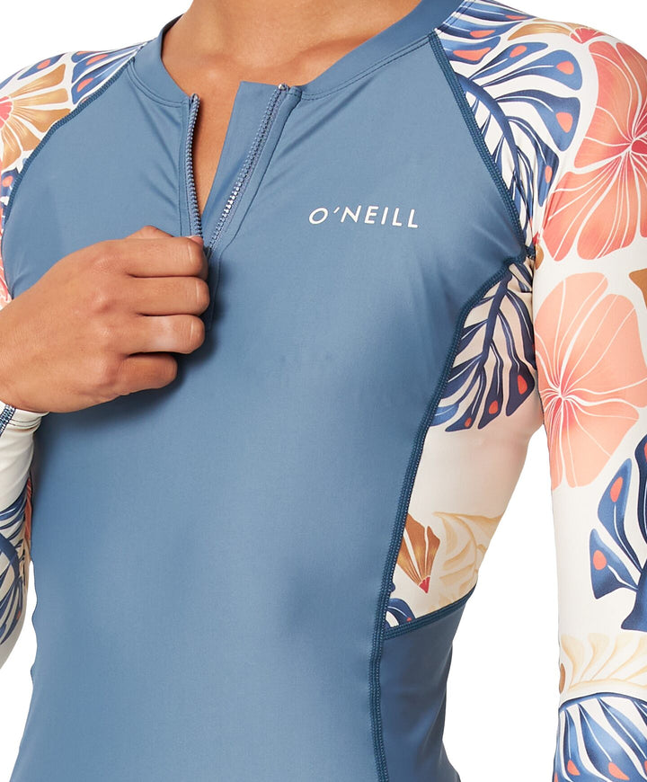 Womens Bahia 1/4 Zip Long Sleeve Rash Vest