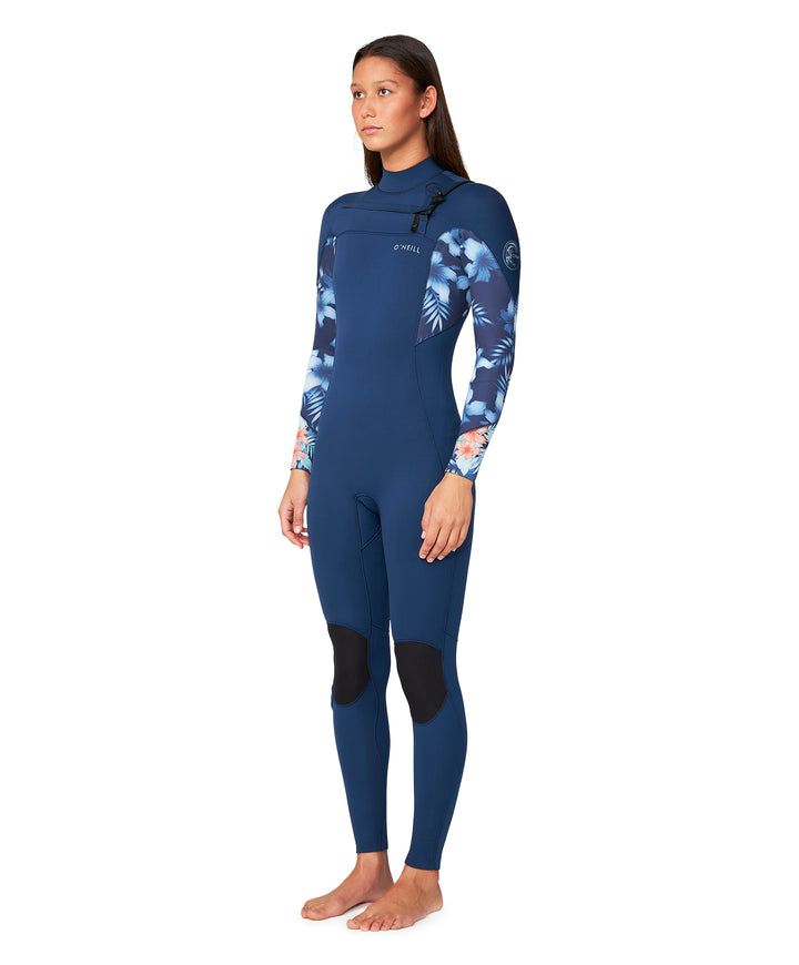 Bahia 3/2 Chest Zip Steamer Womens Wetsuit - Bali Blue Moon